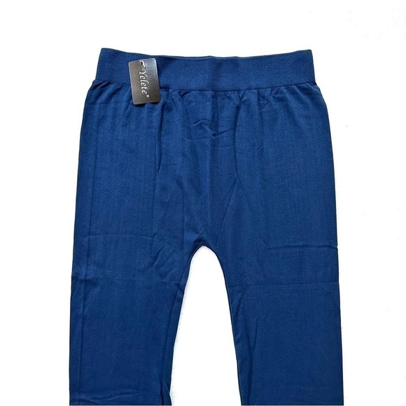 ✂️ SPRING SWEEP SALE Seamless Form Fitting Soft Navy Blue Leggings One Size - Picture 7 of 10